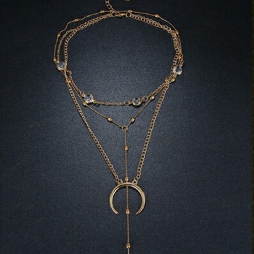 🗿🗿Bohemian Moon Multi-layer Necklace 🗿🗿 - Picture 4 of 5